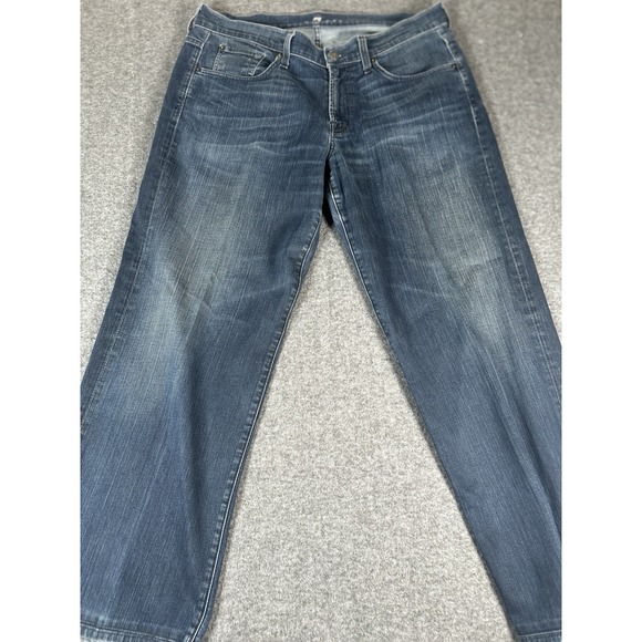 7 For All Mankind Jeans Mens 34 34x30 Relaxed Fit Stretch Denim - Picture 1 of 8